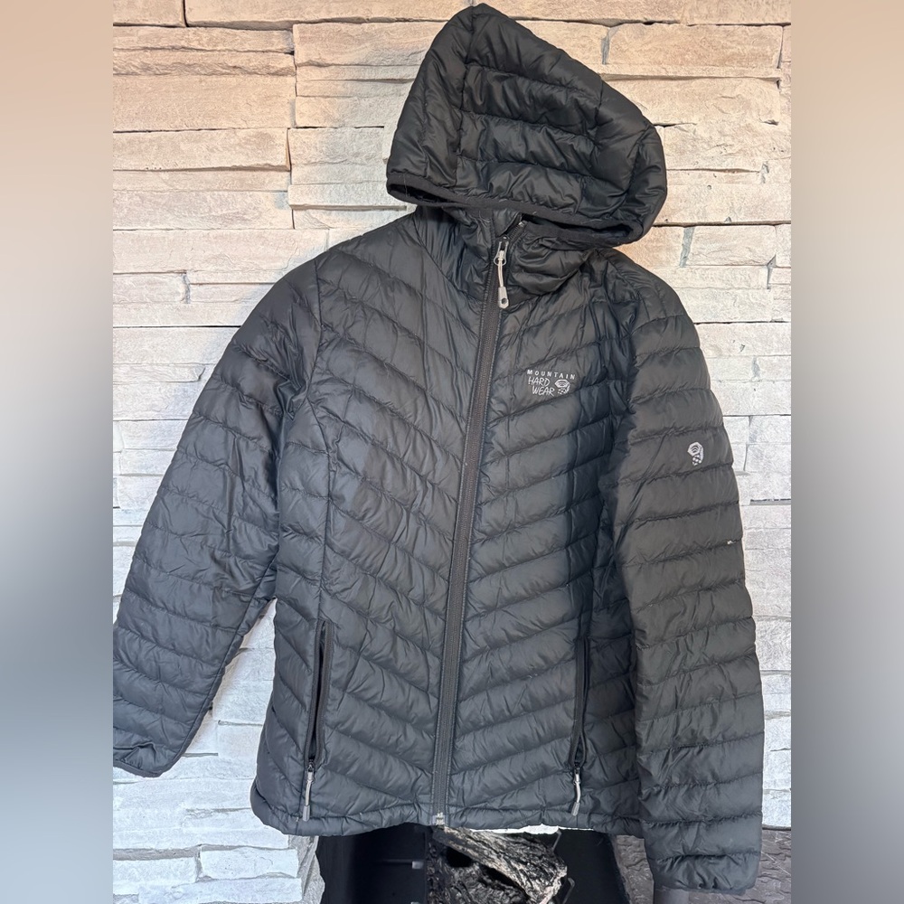 Mountain Hardwear Micro Ratio Hooded Down Puffer Jacket Black Medium